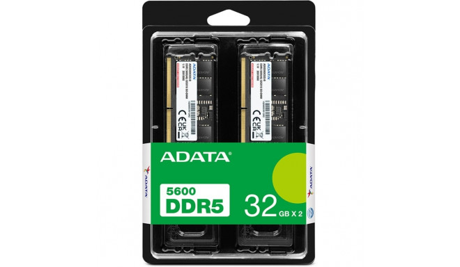 Adata RAM DDR5 32GB 5600 CL 46 (2x16GB) Dual Kit (black AD5U560032G-DT Premier Tray)