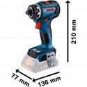 Bosch cordless drill/driver GSR 18V-90 FC Professional solo, 18 volts (blue/black, without battery a