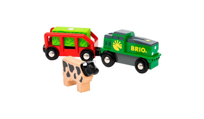 BRIO World Farm Battery Train Toy Vehicle