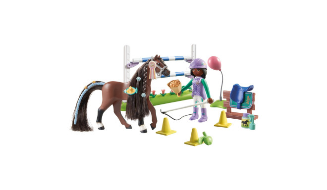 PLAYMOBIL 71355 Horses of Waterfall Zoe & Blaze with tournament course, construction toy