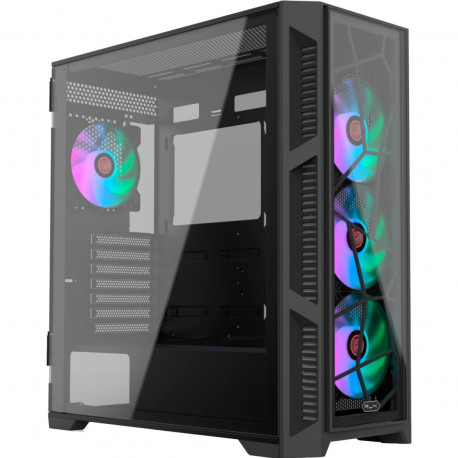 RAIJINTEK PONOS ULTRA TG4, tower case (black, front and side panels made of tempered glass)