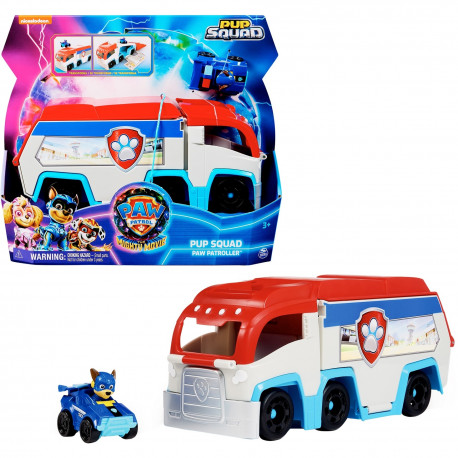 Spin Master Paw Patrol: The Mighty Movie, Pup Squad Patroller Team Vehicle, Toy Vehicle (with Chase