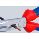 KNIPEX needle nose pliers with cutting edge 26 11 200, stork beak pliers, gripping pliers (red/blue,