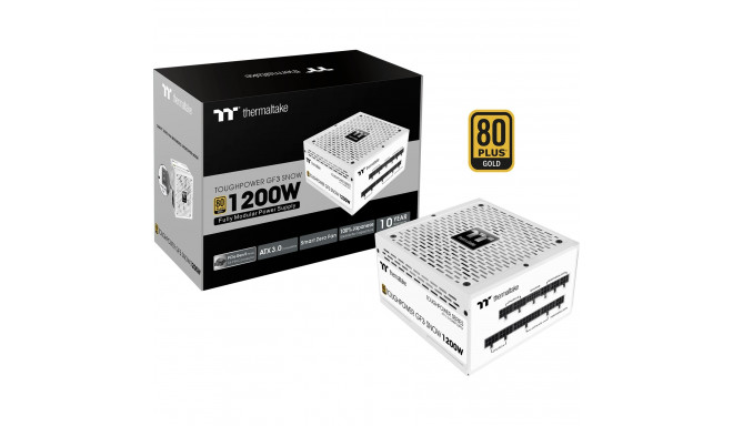 Thermaltake TT Toughpower GF3 Snow 1200W, PC power supply (white, 1x 12VHPWR, 5x PCIe, cable managem