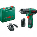 Bosch cordless drill/screwdriver EasyDrill 1200 (green/black, 2x Li-ion battery 1.5Ah, case)