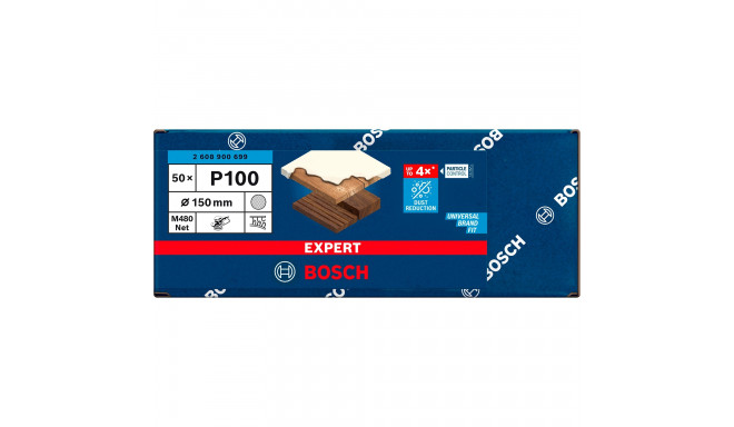 Bosch Expert M480 mesh structure sanding sheet 150mm, K100 (50 pieces, for eccentric sanders)