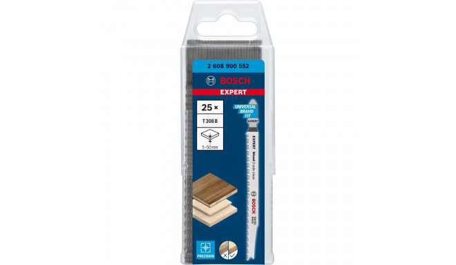 Bosch Expert jigsaw blade T 308 B 'Wood 2-side clean' (25 pieces)