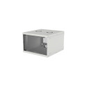 Intellinet Network Cabinet, Wall Mount (Basic), 6U, Usable Depth 500mm/Width 485mm, Grey, Flatpack, 
