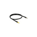 DeLOCK 1m RP-SMA/RP-SMA coaxial cable CFD400, LLC400 Black