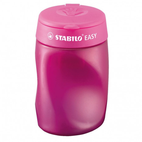 Pliiatsiteritaja 3-auguga Stabilo Easy, topsiga, roosa, vasakukäelistele
