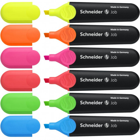 Tekstimarker Schneider Job 1-4,5mm, 6-värvi