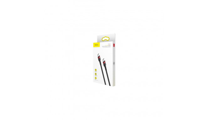 Baseus Type-C - Type-C cable Cafule PD2.0 60W Flash charging (20V 3A) 1m Red/Black (CATKLF-G91)