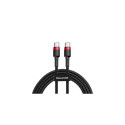 Baseus Type-C - Type-C cable Cafule PD2.0 60W Flash charging (20V 3A) 1m Red/Black (CATKLF-G91)