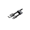 Baseus Micro USB Cafule Cable 2.4A 1m Gray + Black (CAMKLF-BG1) Baseus Micro USB Cafule Cable 2.4A 1m Gray + Black (CAMKLF-BG1)