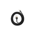 Baseus Lightning Cafule Cable 2.4A 1m Gold + Black (CALKLF-BV1)