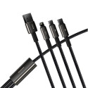 Baseus Universal Tungsten 3-in-1 USB cable (Type C / Lightning / micro USB) 3.5A 1.5m Black (CAMLTWJ