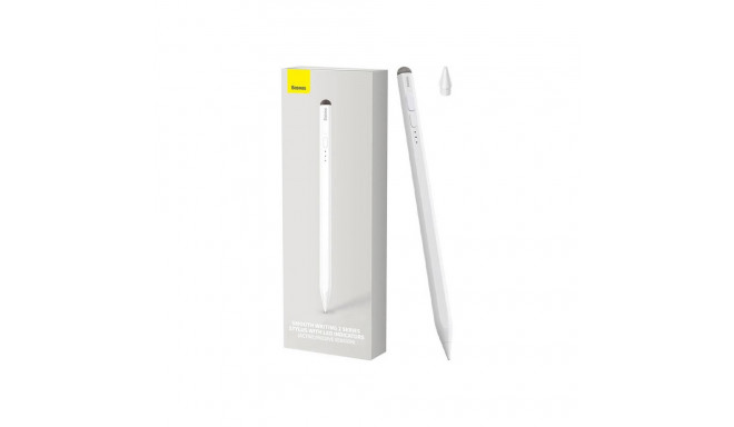 Smooth Writing Stylus with LED Indicators (Active+Passive) White