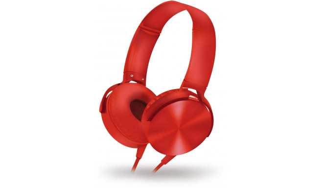 Omega Freestyle наушники + микрофон FH07R, красный (открытая упаковка)