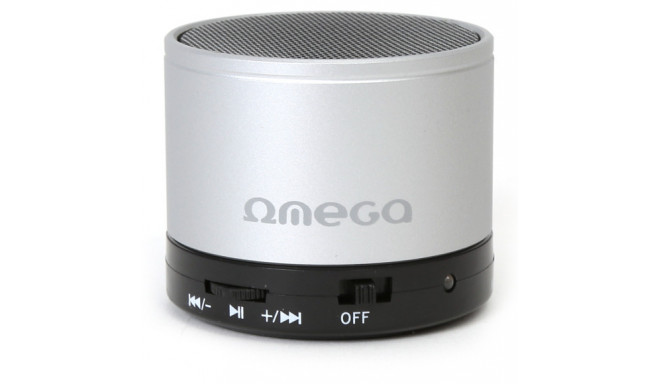 Omega беспроводная колонка Bluetooth V3.0 Alu 3in1 OG47S, silver (42647) (открытая упаковка)