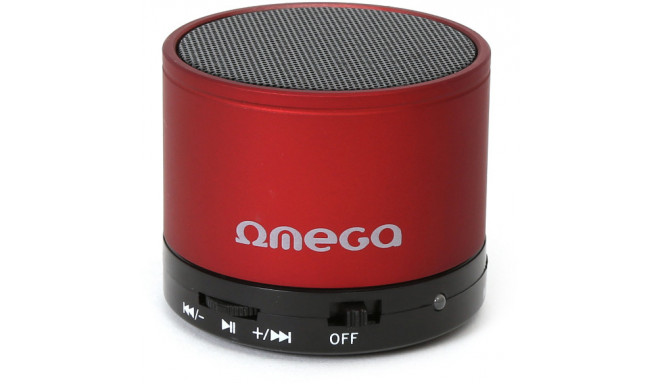 Omega wireless speaker Bluetooth V3.0 Alu 3in1 OG47R, red (42646) (opened package)