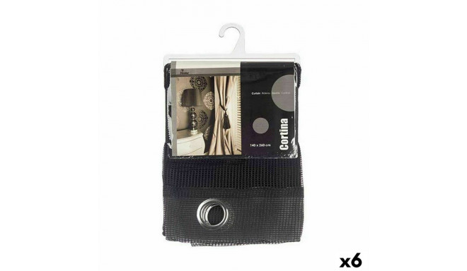 Curtain Gift Decor AG01-14 AG01-14 Black 140 x 260 cm Grille