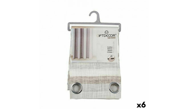 Curtain Gift Decor SLB8599-4 SLB8599-4 Dark grey 140 x 0,1 x 260 cm Stripes