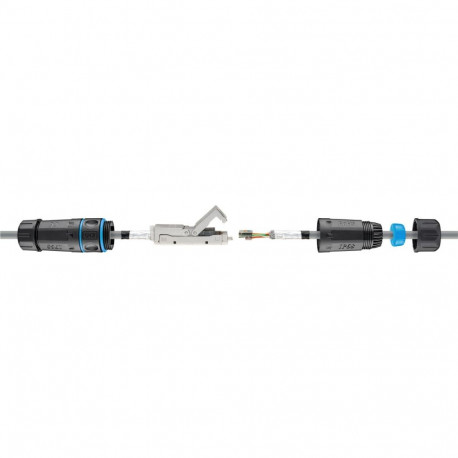PremiumCord Outdoor (IP68) LAN Cable Connector, CAT 6A STP, toolless