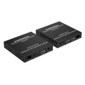 PremiumCord HDMI fiber optic extender 4K@60Hz 4:4:4 up to 40 km, IR, RS232, Audio 3,5mm