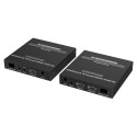 PremiumCord HDMI fiber optic extender 4K@60Hz 4:4:4 up to 40 km, IR, RS232, Audio 3,5mm