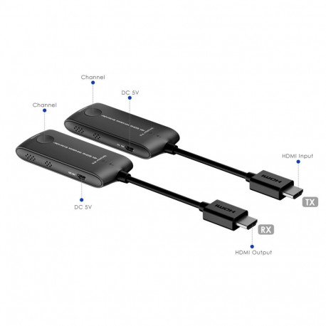PremiumCord 4K@60Hz HDMI Mini Wireless extender for 20m