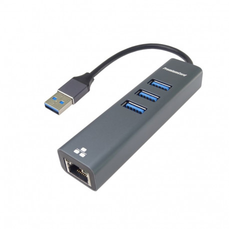 PremiumCord Adapter USB3.2 -> LAN RJ45 ETHERNET 10/100/1000 MBIT+ 3x USB3.2 port