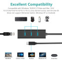 PremiumCord Adapter USB-C to Gigabit 10/100/1000Mbps + 3x USB3.2 connector