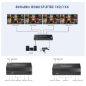 PremiumCord HDMI 2.1 splitter 1-2 Ports, 8K@60hz, 4K@120Hz, 1080p, HDR+