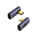 PremiumCord adapter USB-C - USB-C nurgaga 90° 40Gbps Aluminium
