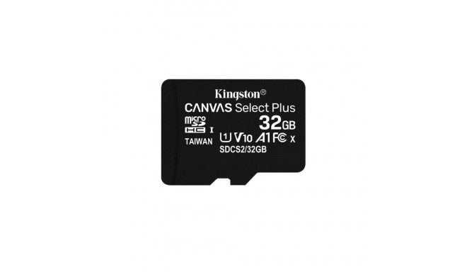 Kingston Canvas Select Plus microSDHC 32GB U1/V10/A1, čtení 100MB/s