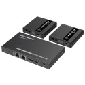 PremiumCord HDMI 1-2 splitter+extender via CAT6/6a/7, UHD 4K@30Hz up to 70m