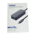 PremiumCord Adapter USB-C -> LAN RJ45 ETHERNET 2,5G/1000 MBIT Aluminium