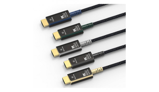 PremiumCord Ultra High Speed HDMI 2.1 Optical Fiber AOC Cable 8K@60Hz, 20m gold