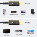 PremiumCord Ultra High Speed HDMI 2.1 Optical Fiber AOC Cable 8K@60Hz, 20m gold
