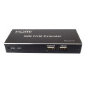 PremiumCord HDMI extender + 2xUSB, 60m, with audio, over cat5e/Cat6