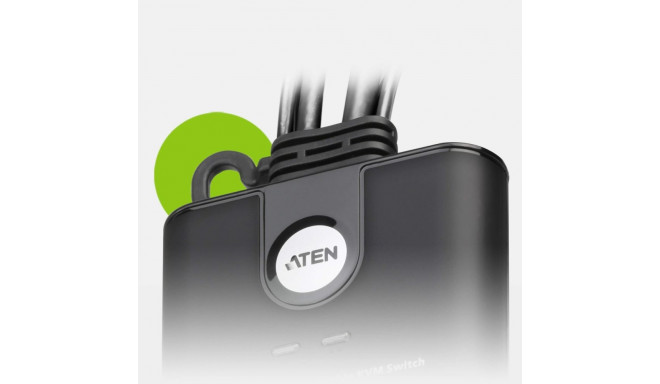 ATEN 2-port HDMI KVM USB mini, cables,remote selector