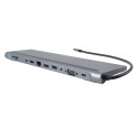 PremiumCord USB-C Full Size MST 4K@60Hz Dock Station with Noteebook Stand