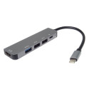 PremiumCord adapter USB-C - HDMI/USB 3.0/2xUSB2.0/PD