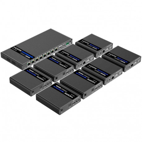 PremiumCord HDMI 1-8 splitter+extender via CAT6/6a/7, UHD 4K@60Hz up to 70m