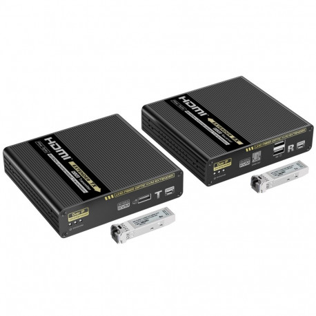 PremiumCord KVM HDMI fiber optic extender 4K@60Hz 4:4:4 HDR up to 40 km, Over IP