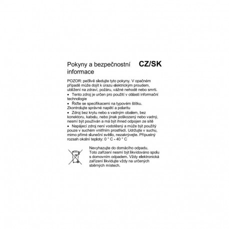 Power adapter 230V / 24V / 0,5A DC