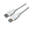 PremiumCord Extension Cable USB 3.0 Super-speed 5Gbps  A-A, MF, 9pins, 5m white