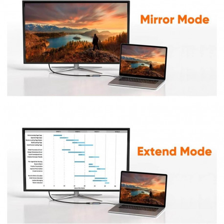 PremiumCord USB-C na HDMI fiber cable 10m resolution 4K*2K@60Hz Aluminium