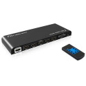 PremiumCord 4Kx2K@60Hz HDMI switch 5:1 HDR. RS232 with remote control and power adapter