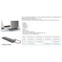 PremiumCord USB-C Full Size MST Dock Station with Noteebook Stand